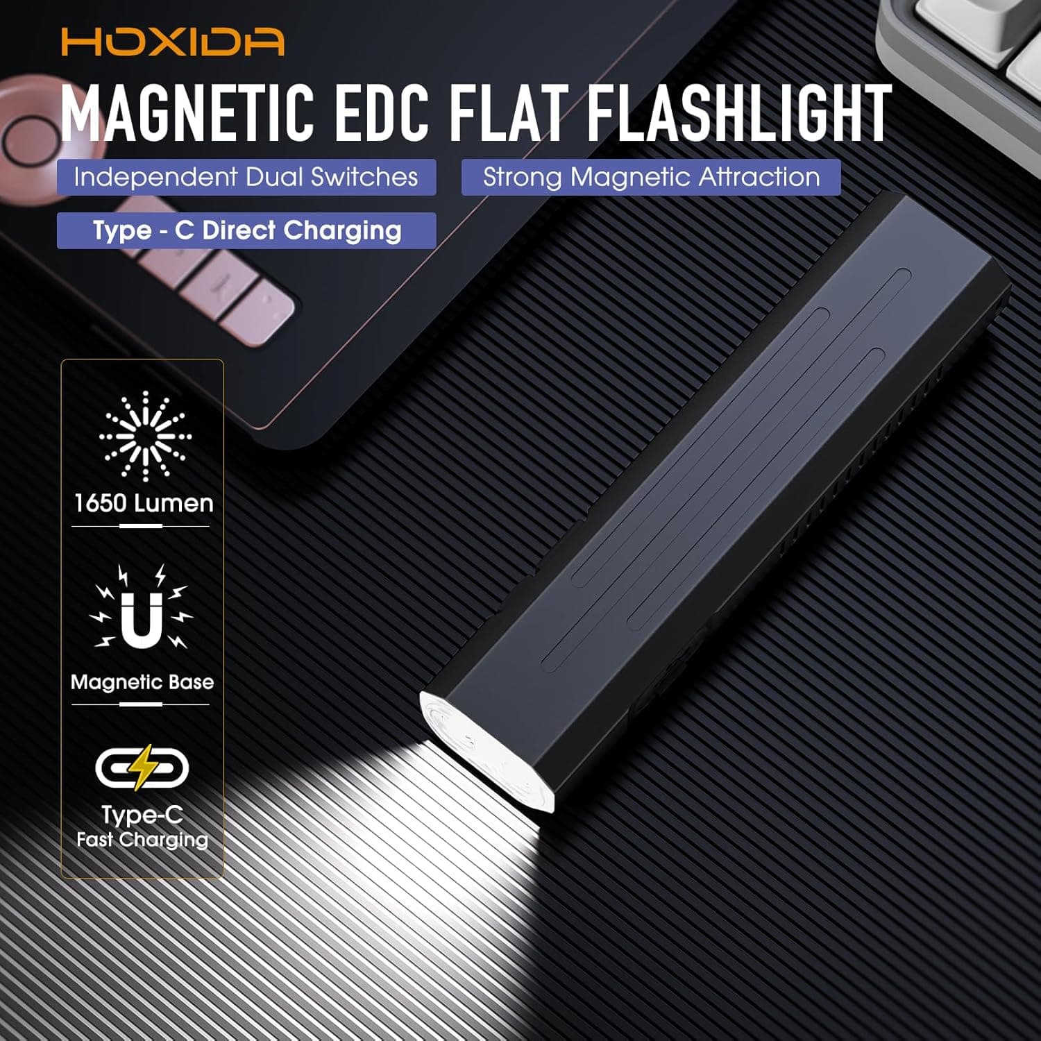 2pack Rechargeable EDC Flashlight